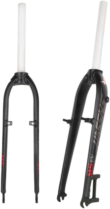 Mountain Bikes V/Disc Brake Rigid Fork 26" 27.5" Universal Aluminum Alloy Bike Fork 1-1/8'' Straight Tube Bike Front Fork 9 * 100mm Quick Release(Gray White,26in)