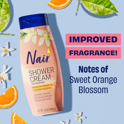 Nair Shower Cream Hair Remover With Moroccan Argan Oil And Orange Blossom, Body Hair Removal Cream For Women thumb #1