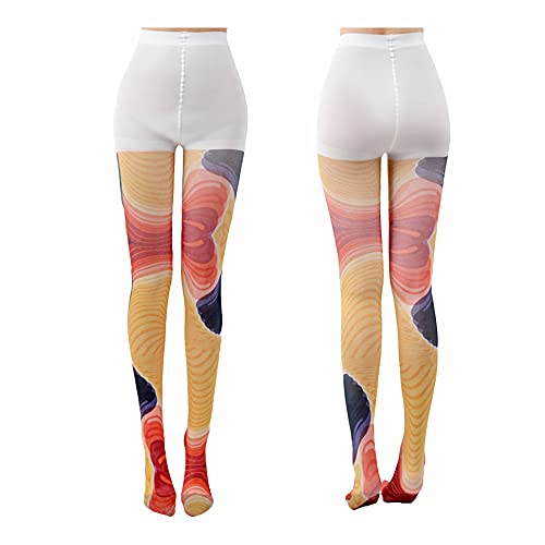 Image of Sahabowi Women Tights, Opaque High Waist Pantyhose, Vintage Control Top Stockings