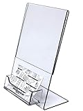 10 Pack of T'z Tagz Brand Acrylic 5x7 Sign Holder with Business Card Holder