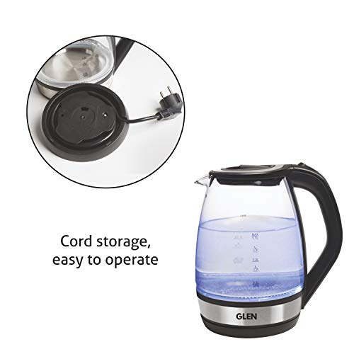 Image of Glen Electric Glass Kettle 9012N, 1.7 L, Transparent