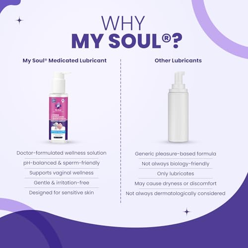 Image of My Soul Medicated Intimate Lubricant with D-Mannose, Lactobacillus & Cranberry Extract | Unscented, Unflavoured, Edible, pH-Balanced | Skin-Friendly, Daily Comfort Support for Men & Women | Clinically Trusted Formula - 100 ml