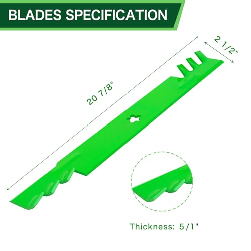 TENGMUJX 42 inch Mower Mulching Blades for Replace 21546095 127843 138971 532138971 138498 532138971 134149 Compatible with Craft sman Pou LAN Pro Husqv Arna 42\'\' Deck Lawn Mower（2 Pack） - Thumbnail 2