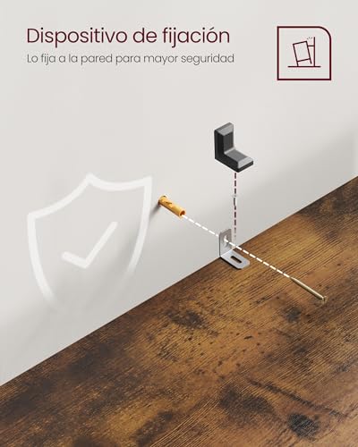 Miniatura 6 de VASAGLE Custos Colección - Librería de 5 Niveles, Estantería de Libros, Organizador con Compartimentos, Estantes Abiertos, para Sala de Estar, Oficina, Dormitorio, Marrón Rústico LBC165X01