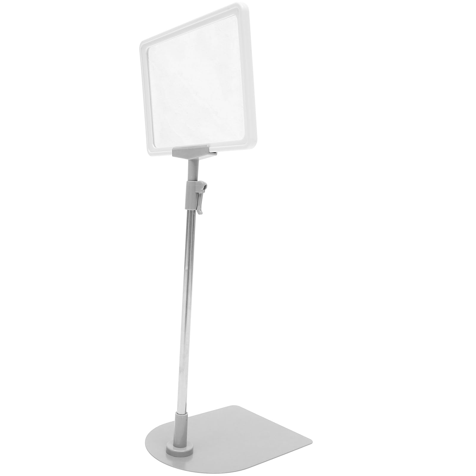 Espositore Cartellini Prezzi A5 in Acciaio Inox e Plastica, Porta Cartello per Supermercati e Negozi, Supporto Segnaprezzi Versatile per Fiere, Uffici e Retail