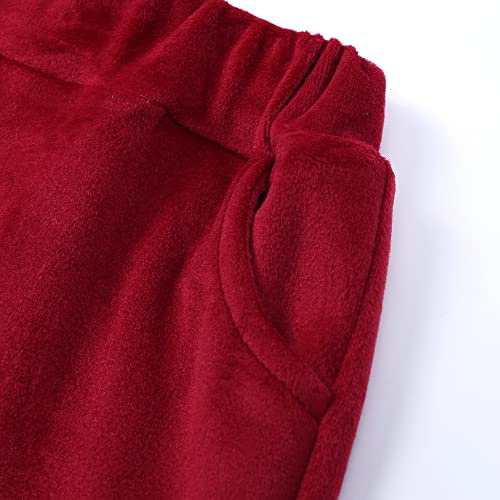 MYGBCPJS Boys Girls 2 Pcs Velvet Sweat Suit Outfits Toddler Kids Long Sleeve Pullover Hoodie + Elastic Waist Sweatpants Set 6