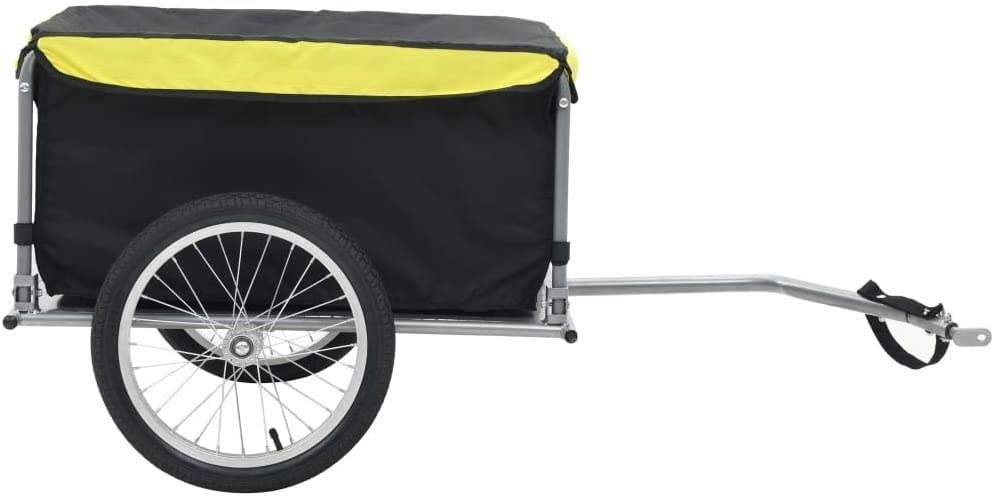 Przyczepki rowerowe Przyczepka rowerowa, rekreacja na świeżym powietrzu Jazda na rowerze Akcesoria rowerowe Przyczepki rowerowe, czarno-żółte 65 kg, artykuły sportowe