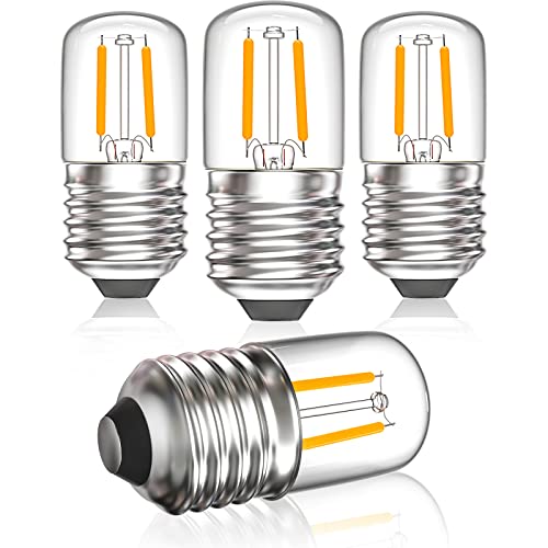 Bonlux E27 LED Filament 2W Warmweiss 2700K E27 Nachtlicht 180LM Ersetzt 20 Watt Glühlampen T28 Vintage Glühbirne Leuchtmittel für Weihnachten Dekorative Nachtlicht Tischlampe 4 Stück