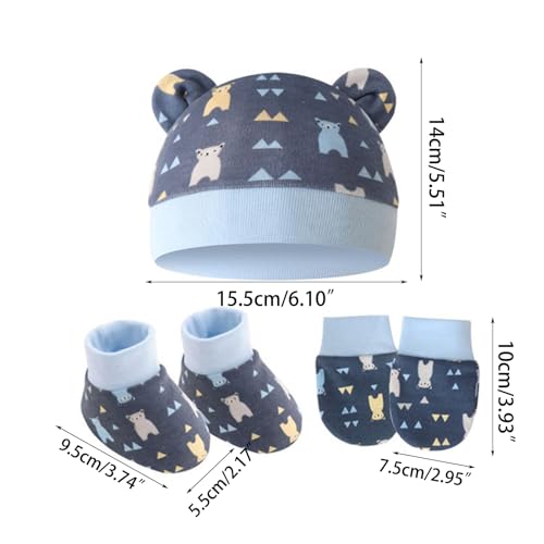 Newborn Baby Mittens Newborn Baby Baby Gloves Sock Set No Scratch Mittens Baby Mittens Anti Scratch3