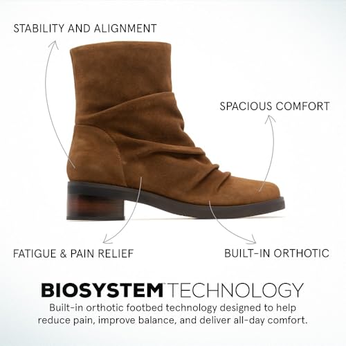 ABEO Traverse Scrunch Ankle Booties for Women | Fall Boots for Women | Water Resistant Leather | Built-In Orthotic Insole3