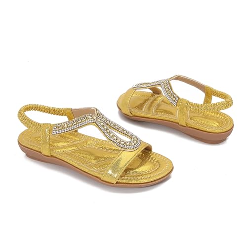 Image of Toddler Girls Sandals Sparkly Rhinestone Girl Shoes Soft Rubber Princess Summer Wedding Party for Little Kid /Big Kid