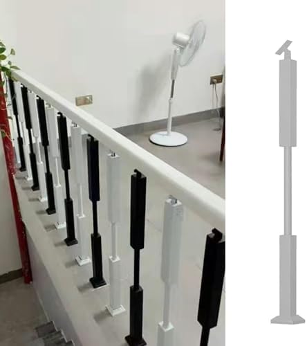 Adjustable 270° Metal Stair Baluster Posts - 33.5in Spindles for Staircase, Deck, Balcony, Garden & Farmhouse Decor - Modern Stylish Safety Railings