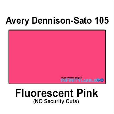 200,000 Sato 1810 Compatible Fluorescent Pink General Purpose Labels for Avery Dennison Sato PB-1, 105, 106 & 107 Price Guns. Full Case. NO Security cuts.