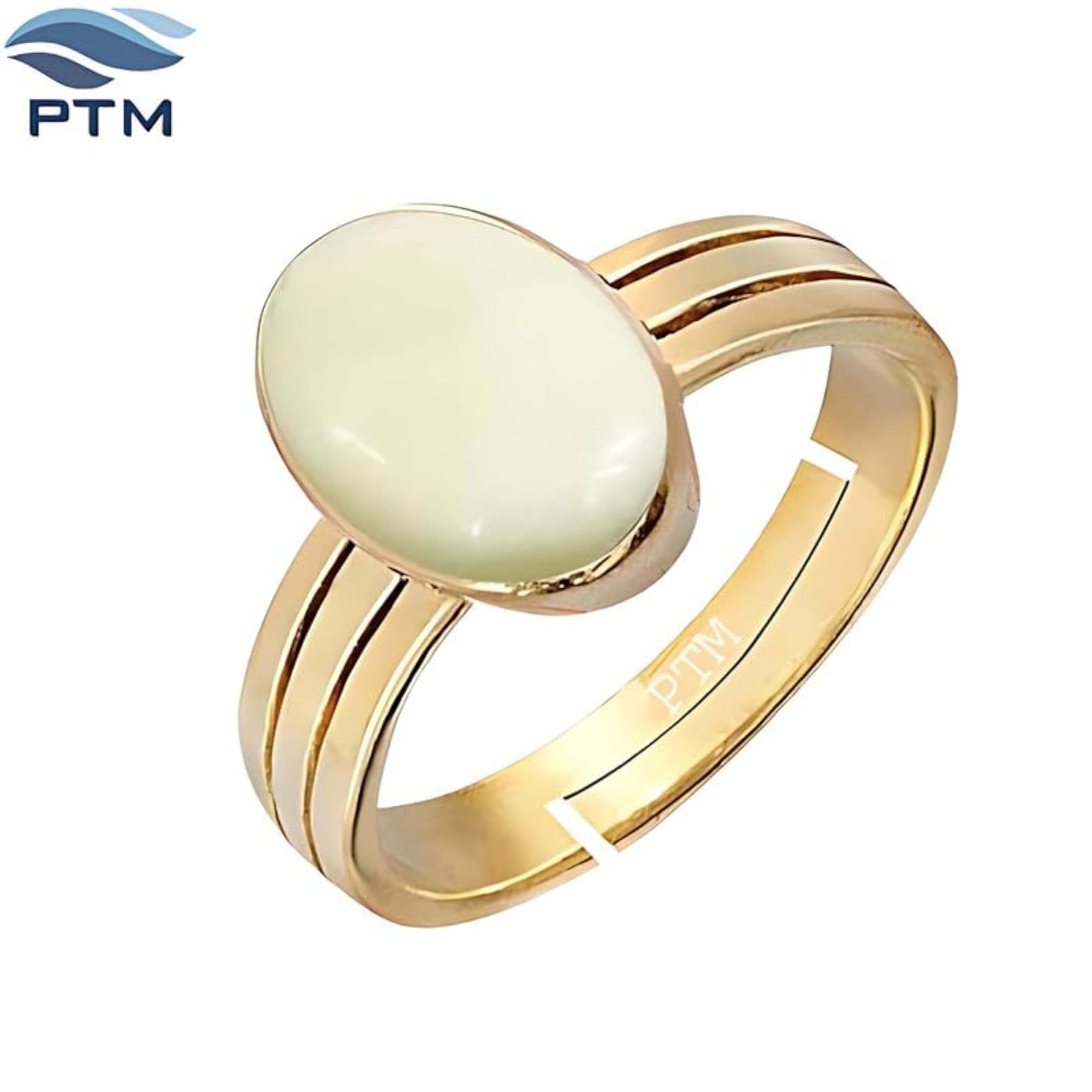 Women's Adjustable 5 Metals Gold Plated Opal Astrological Ring