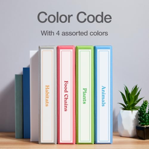 Image of Oxford 1.5 Inch 3 Ring Binders, 4 Pack, Assorted Colors, Holds 375 Sheets