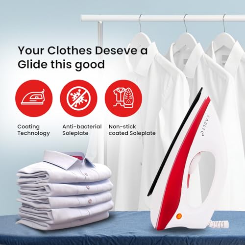 Image of Cadlec Advanced Lightweight Dry Iron with Non-Stick Teflon Coating | 1000W | Sleek Design | 2-Year Warranty