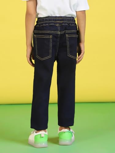 Image of Nautinati Boys Cotton Denim Jeans with Value-Added Detailing | Age 2-10 Years