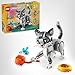 LEGO Creator 3 in 1 Playful Cat Toy - Building Toy with 3 Building Options, Cat, Dog, or Pigeon - Birthday Gift for Kids - Animal Figures for Kids, Girls and Boys, Ages 8+ - 31163