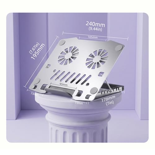 Soporte portátil plegable para laptop con 6 alturas ajustables miniatura 6