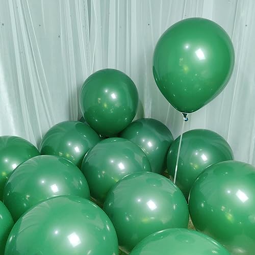 Image of 90 Pack Green Balloons 18 inch Dark Green Latex Big Balloons for Party Decorations and Events ZWZLIULIAN