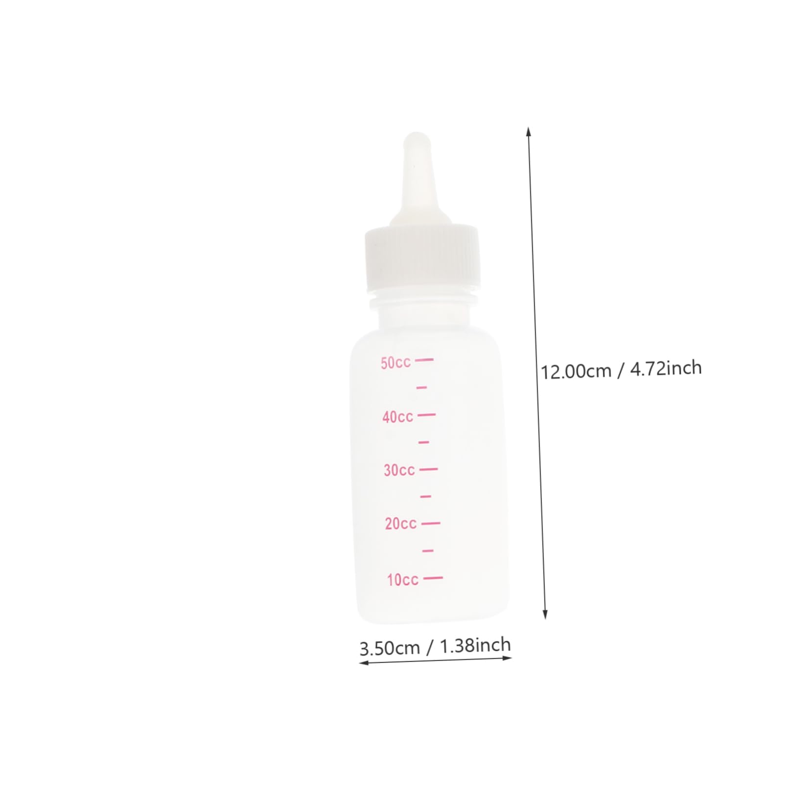 VICASKY Complete Set Pet Feeding Bottles 50ml Dog Cat Nursing Bottles Brush Easy Hand-Feeding for Newborn Pets