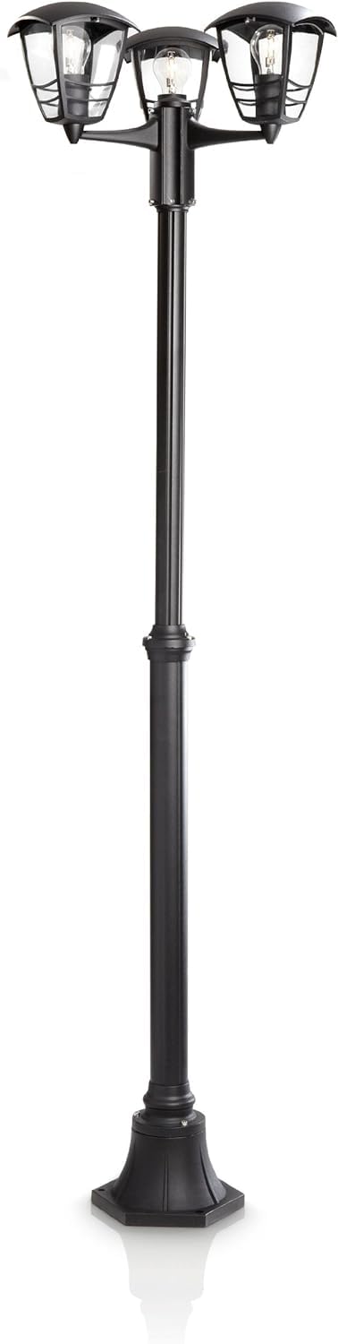 Lampadaire extérieur MyGarden Creek de Philips (nécessite 3 ampoules E27 de 60 W) - Noir