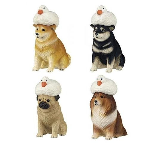 奇譚クラブ あかねの木彫り アヒルと犬 × 全4種セット フルコンプ ガチャガチャ カプセルトイ