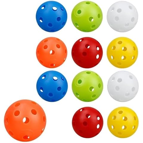 FUZVOL 12 Pack Hollow Golf Practice Balls Cover