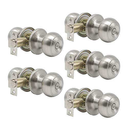 5 Pack Probrico Privacy Door Lock Storage Room Bathroom Keyless Door Knobs
