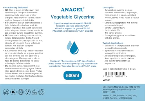 ANAGEL Vegetable Glycerine, 500 ml (Pack of 1) - Image 2