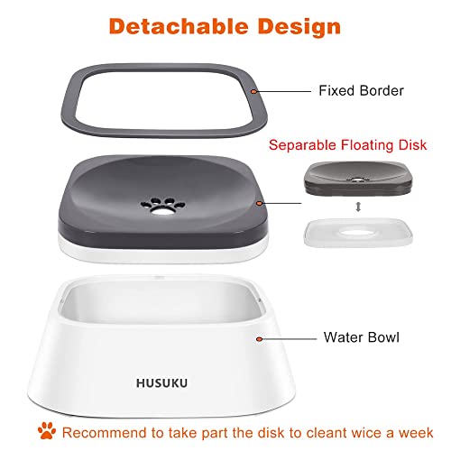 Dog Bowl Dog Water Bowl Pet Water Bowl Slow Water Feeder Dog Bowl No-Slip Pet Water Dispenser 35oz Feeder Bowl - Thumbnail 3