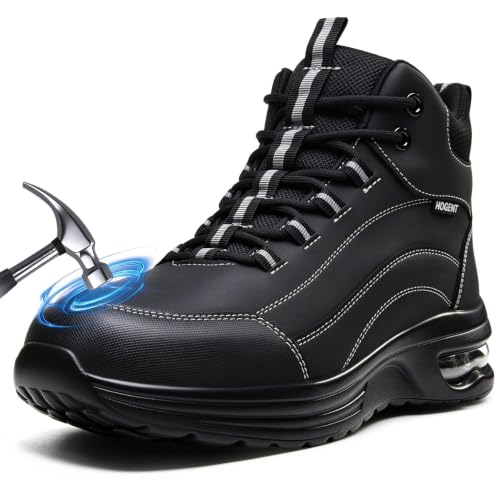 Hogent Steel Toe Boots for Men Women，Cushioned Women Size 6.5 / Men 5 - image 1