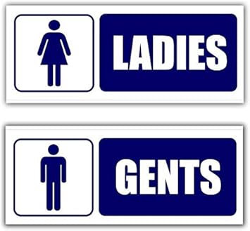 Quality Star Gents and Ladies Sign UV Board for Toilet, Washroom, Restroom (3 mm Foam Sheet, Size: 12x4 cm)