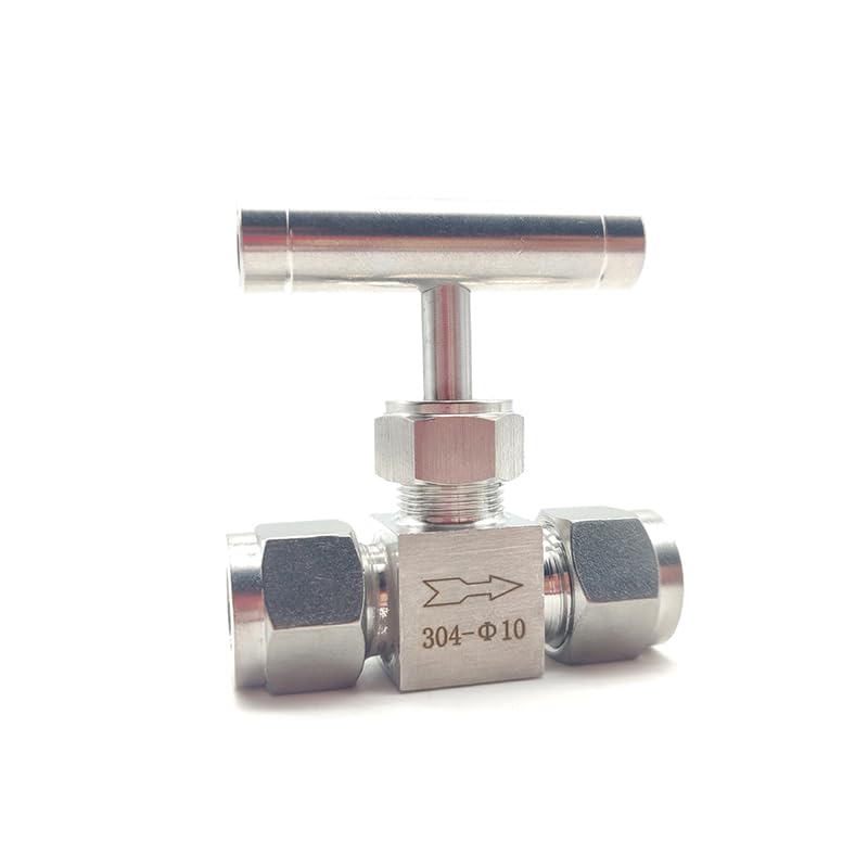 Vanne à aiguille étanche à double virole 6mm avec manchon hexagonal - 6