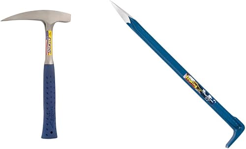 Estwing Rock Pick (E3-22P) y Gad Pry Bar (GP-18) - Paquete de herramientas geológicas