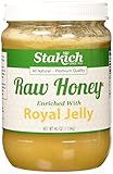 Stakich Royal Jelly Enriched Raw Honey - Pure, Unprocessed, Unheated - 40 Ounce
