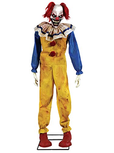 Twitching Clown Animated Halloween Prop Animated Lifesize Poseable Haunted House