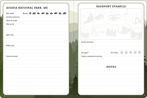 USA National Parks Journal & Passport Stamp Book (all 63 National Parks included)