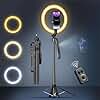 Ivbmir Auto Face Tracking Selfie Stick Tripod for iPhone with 10" Ring Light,360 Rotation That Follows Your Movement,71" Phone Camera Stand with Remote for Content Creator Vlog Video Recording