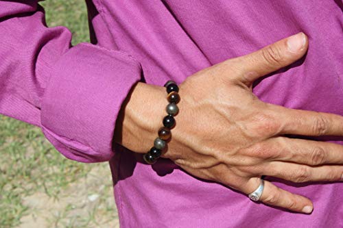 Triple Protection Bracelet - Black Tourmaline- Tiger Eye - Pyrite - Luxury Jewelry - Durable Bracelets (7, Triple Protection)2