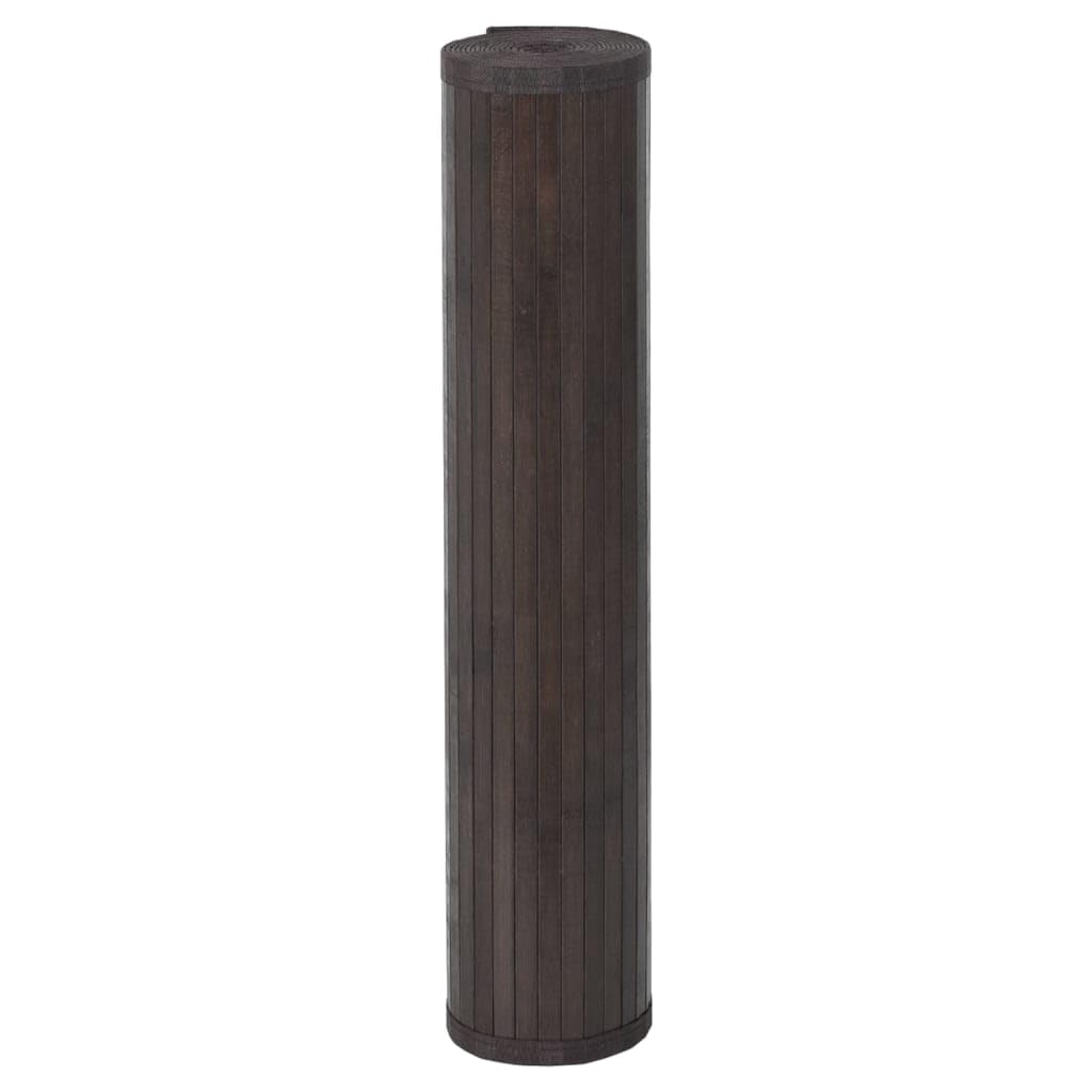 Tappeto Quadrato Marrone Scuro 100x100 cm in Bambù Zerbino Ingresso Interno Tappeto Salotto Moderno Tappeto Soggiorno Tappeto Passatoia Cucina per Sala Studio Camera Da Letto Sala Da Pranzo Soggiorno