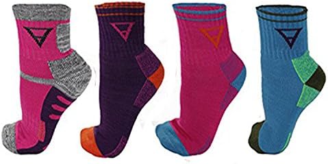 FITSHIT Athletic Hiking Socks Multi Pack (4 or 5 pair) - Mens & Women's Multi Performance Outdoor Wool Blend Sock