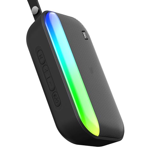 Image of TAG Ray 5W Portable Wireless Bluetooth Speaker with Dynamic Stereo Sound | Customizable RGB LED Lights | TWS Feature | Supports Micro SD Cards, FM, USB | Comes with Inbuilt Mic (Black)