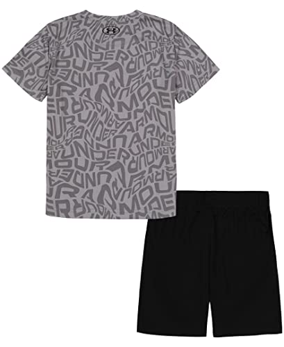 Image of Under Armour Boys' 2-piece Short Sleeve Graphic T-Shirt and Shorts Set, Lightweight & Breathable