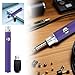 350mAh Thread Soldering Iron Kits-3 Gear Adjustable Voltages,Cart Battery Pen with USB Rechargeable Battery, Portable Solder Welding Tools for Home Appliance Repair (Purple)