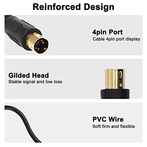 Xmsjsiy S-Video Cable,Mini-Din 4 Pin Svideo(Svhs) Male To Male Gold Plated Connector Extension Adapter Cable For Tv/Hdtv/Dvd/Vcr/Camcorder (1.8M) #TOP5