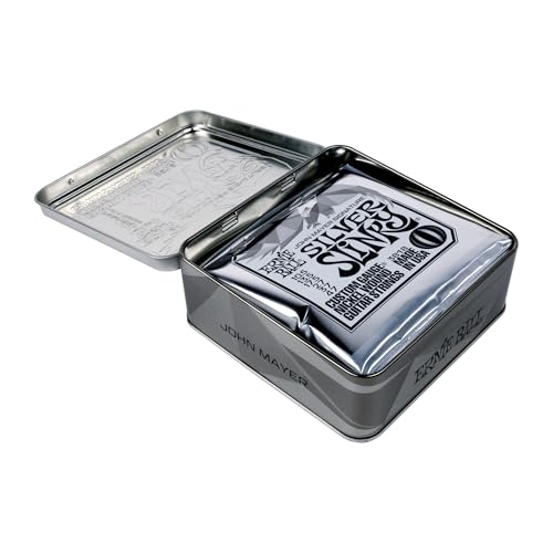 Ernie Ball John Mayer Silver Slinky Nickel Wound Electric Guitar Strings 3 Pack Tin - 10.5-47 Gauge (P03818)