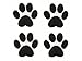 Applikationen - Kids and Hits - aufbügelbar Pfoten weiß/schwarz 4 St