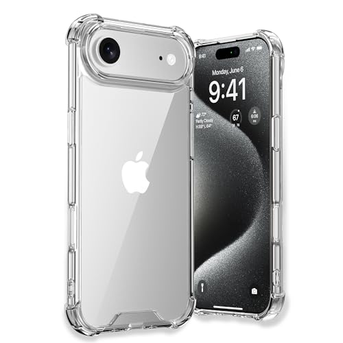 Image of ExpressBfor iPhone Air Case Cover | Anti-Scratch | Soft Shockproof Cushion Corners Camera Protection Back Cover | Hard Transparent Back Cover Case for iPhone Air - Clear