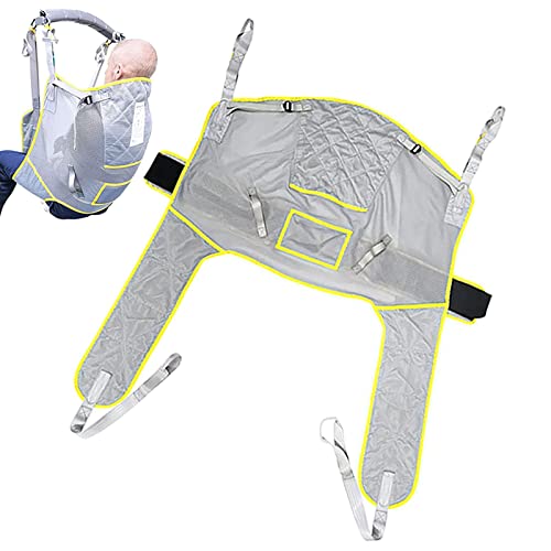 Arnés de Malla para elevación de Pacientes con Inodoro, arneses para el hogar, Soporte para Cabeza y Espalda, arneses de Transferencia para IR al baño, arneses de Transferencia (Excepto grúa